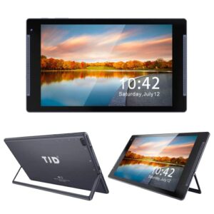 10.1 inch Tablet, TJD Android Tablets, 2GB RAM 32GB ROM (512GB Expandable Storage), Quad Core Processor, HD IPS Screen, 2.0MP Front+8.0MP Rear Camera, Wi-Fi, Bluetooth, Google GMS Tablet with Stand