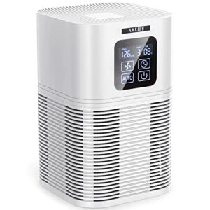 Air Purifiers for Bedroom Home Large Room, AMEIFU Hepa Air Purifier with Aromatherapy, H13 HEPA Air Filter Cleaner for Pets Hair, Allergies, Smoke, Dust and Bad Smell, White (California Available)