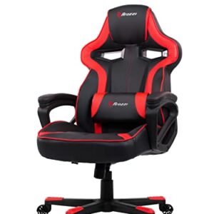 Arozzi - Milano Ergonomic Computer Gaming/Office Chair with Swivel, Tilt, Rocker, Adjustable Height and Adjustable Lumbar Support - Red