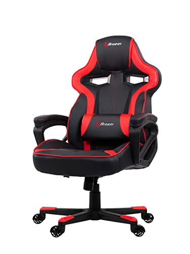 Arozzi - Milano Ergonomic Computer Gaming/Office Chair with Swivel, Tilt, Rocker, Adjustable Height and Adjustable Lumbar Support - Red