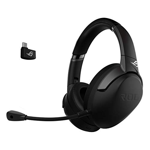 ASUS ROG Strix Go 2.4 Wireless Gaming Headset with USB-C 2.4 GHz Adapter | Ai Powered Noise-Cancelling Microphone | Over-ear Headphones for PC, Mac, Nintendo Switch, and PS5/4