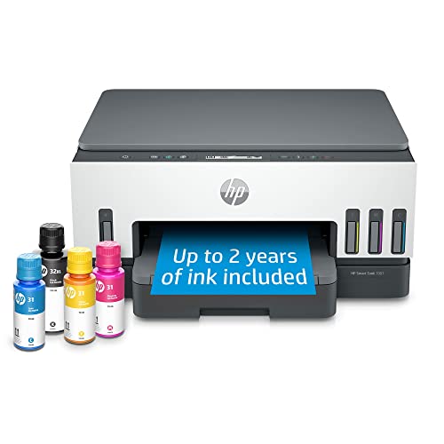 HP Smart -Tank 7001 Wireless All-in-One Cartridge-free Ink -Tank Printer, up to 2 years of ink included, mobile print, scan, copy (28B49A)