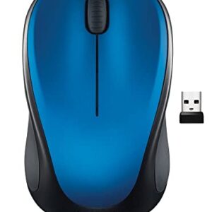 Logitech M317 Wireless Mouse, 2.4 GHz with USB Receiver, 1000 DPI Optical Tracking, 12 Month Battery, Compatible with PC, Mac, Laptop, Chromebook - Blue