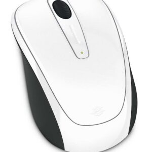 Microsoft Wireless Mobile Mouse 3500 Limited Edition - White Gloss - Comfortable design, Right/Left Hand Use, Wireless, USB 2.0 with Nano transceiver for PC/Laptop/Desktop