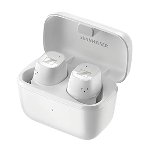 Sennheiser CX Plus True Wireless Earbuds - Bluetooth In-Ear Headphones for Music and Calls with Active Noise Cancellation, Customizable Touch Controls, IPX4 and 24-hour Battery Life - White