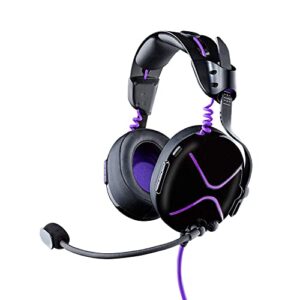 Victrix Pro AF Wired Professional Esports Gaming Headset with Cooling: PlayStation PS4, PS5, PC - Black / Purple