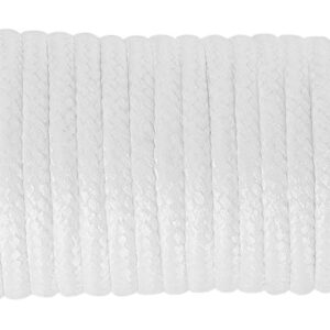 All-Purpose Weather Resistant Clothesline Cord - Cotton Cloth Braided Rope - 1 Line x 50 Feet - White