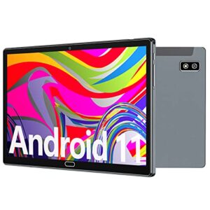 Android 11 Tablet, 10.1 Inch Tablet 64GB Storage 4GB Ram, 2022 Latest Tablet with Octa-Core Chip, 13MP Camera, 6000mAh Battery, GPS, Bluetooth, WiFi, USB-C, GMS HD Touchscreen Tablet PC (Gray)