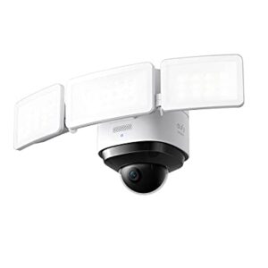eufy security Floodlight Cam 2 Pro, 360-Degree Pan and Tilt Coverage, 2K Full HD, Smart Lighting, Weatherproof, On-Device AI Subject Lock and Tracking, No Monthly Fee, Hardwired