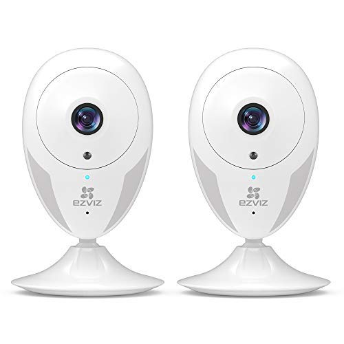 EZVIZ Indoor Security Camera 1080P, Motion Alert, Night Vision, Baby/Pet/Elder Monitoring, 135° Wide Angle, 2-Way Audio, Works with Alexa and Google(CTQ2C 2-Pack)