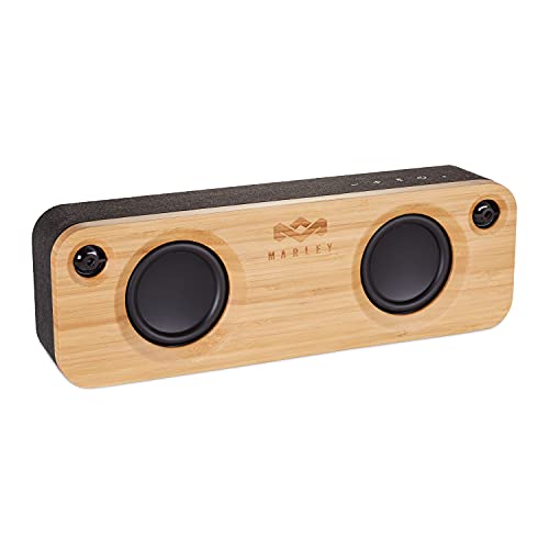 House of Marley Get Together: Portable Speaker with Wireless Bluetooth Connectivity, 8 Hours of Indoor/Outdoor Playtime, and Sustainable Materials, Signature Black