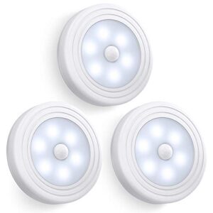 Motion Sensor Light, Closet Light, Wall Light, Stick Anywhere with No Tools, Battery Operated Lights, LED Night Lights, Perfect for Staircase, Hallway, Bathroom, Bedroom, Kitchen, Cabinet (3 Pack)