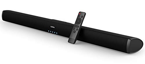 Saiyin Sound Bars for TV, Wired and Wireless Bluetooth 5.0 TV Stereo Speakers Soundbar 32’’ Home Theater Surround Sound System Optical/Coaxial/RCA Connection, Wall Mountable