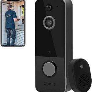 SHTALHST Doorbell Camera,1080P FHD WiFi Video Doorbell,Wireless Doorbell Camera with PIR Motion Detection,Camera Doorbell with Cordless Chime,2022 Newest Door Camera for Apartment
