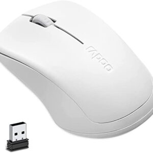 Wireless Mouse, RAPOO Computer Mouse 3 Buttons Silent Cordless Mouse Wireless Optical Mice with USB Nano Receiver, 2.4G Portable Ergonomic Wireless Mouse for Laptop/Windows/Mac/Office PC