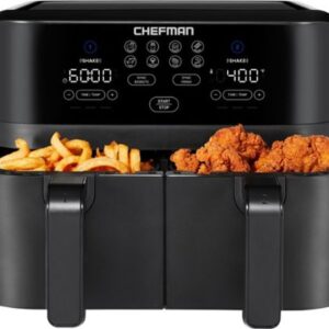 Chefman - TurboFry 9 Qt. Digital Touch Dual Basket Air Fryer - Matte Black