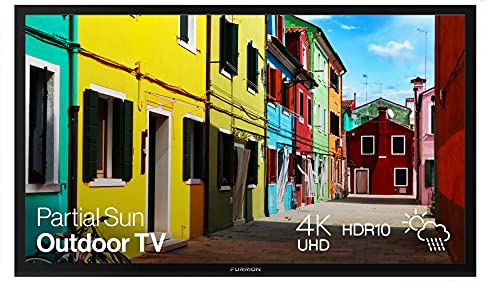 Furrion Aurora 65-inch Partial Sun Outdoor TV (2021 Model)- Weatherproof, 4K UHD HDR LED Outdoor Television with Auto-Brightness Control - FDUP65CBS