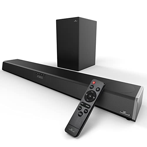 LARKSOUND 3.1.2 Dolby Atmos Sound Bar with Wireless Subwoofer, Sourroud Sound System, Home Theater Soundbar for TV, 4K Pass-Through
