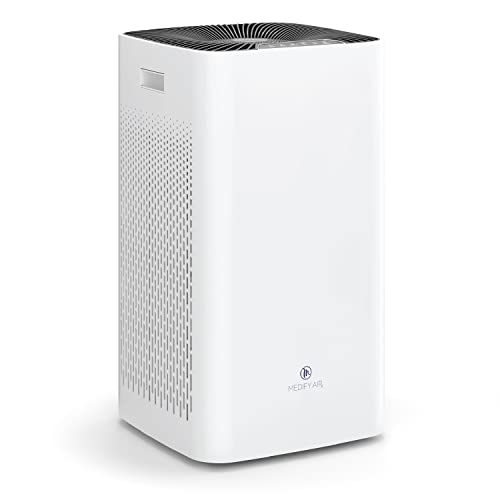 Medify MA-112 Air Purifier with H13 True HEPA Filter | 2,500 sq ft Coverage | for Allergens, Wildfire Smoke, Dust, Odors, Pollen, Pet Dander | Quiet 99.9% Removal to 0.1 Microns | White, 1-Pack