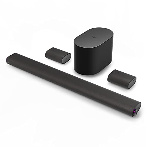 VIZIO M-Series Elevate 5.1.2 Immersive Sound Bar with 13 High-Performance Speakers, Dolby Atmos, DTS:X, Wireless Subwoofer, Adaptive Height Speakers and Alexa Compatibility, M512E-K6, 2023 Model
