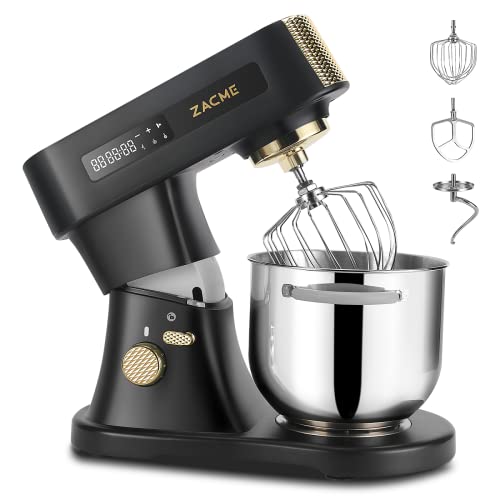 ZACME Commercial Stand Mixer 7.4QT 800W, Mixers Kitchen Electric Stand Mixer with 4 Stainless Steel Accessories, Dough Mixer Use for household and Commercial
