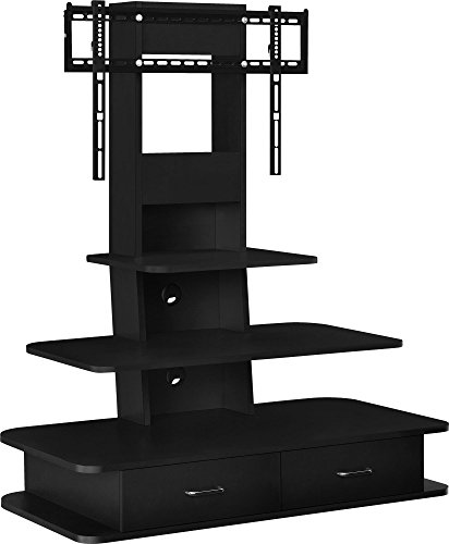 Ameriwood Home Galaxy TV Stand with Mount and Drawers for TVs up to 70" Wide, Black