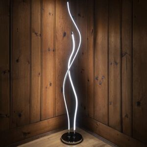 JONATHAN Y JYL7008A Cairo 63.75" LED Integrated Floor Lamp, Modern, Contemporary, Office, Living Room, Family Room, Dining Room, Bedroom, Guest Room, Hallway, Foyer, Chrome