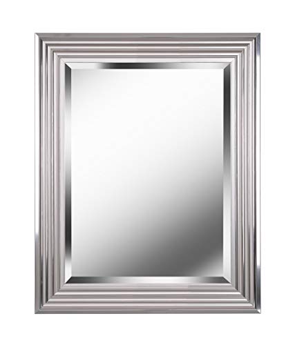 Kenroy Home 60320 Lyonesse Mirror with Chrome Finish, Coastal Style, 30" Height, 24" Width, 1" Depth