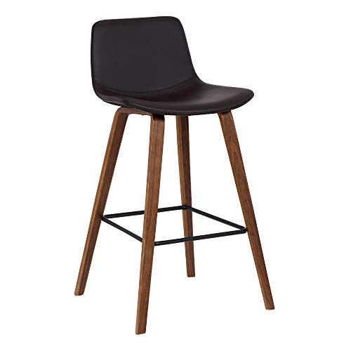 Maddie Faux Leather Barstool, 26" Counter Height, Brown