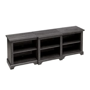 Rockpoint 70inch Modern TV Stand Storage Media Console Entertainment Center for TVs up to 80,Charcoal