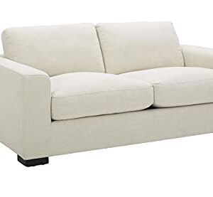 Amazon Brand - Stone & Beam Westview Extra-Deep Down-Filled Loveseat Sofa Couch, 75.6"W, Cream