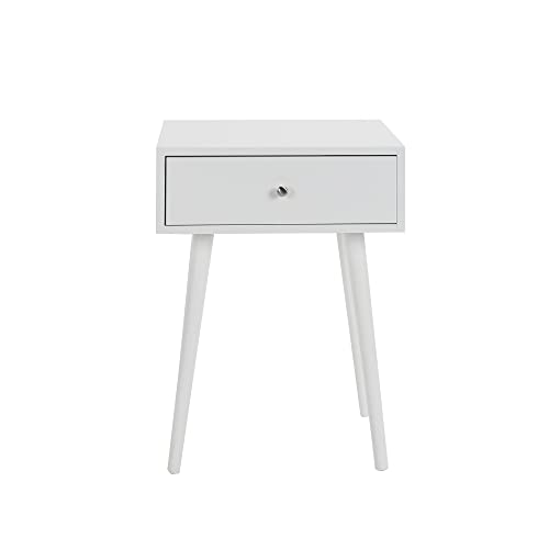 Decor Therapy Side Table, Size: 17.75w 13.75d 23.5h, White