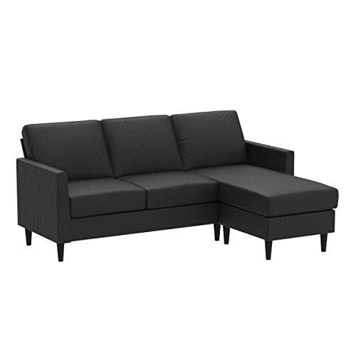 Mr. Kate Winston Reversible Sofa Sectional, Dark Gray Velvet