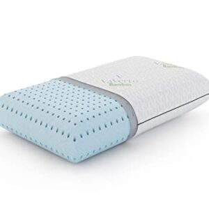 Vaverto Gel Memory Foam Pillow -Standard Size - Ventilated, Premium Bed Pillows with Washable and Bamboo Pillow Cover, Cooling, Orthopedic Sleeping, Side and Back Sleepers - Dorm Room Essentials