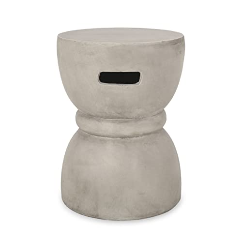 Christopher Knight Home Patrick Indoor Contemporary Lightweight Accent Side Table, Concrete Finish