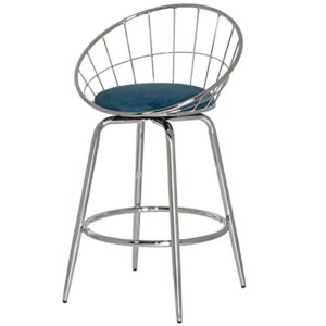 Hillsdale Furniture Bullock Counter Height Swivel Stool, Teal Blue