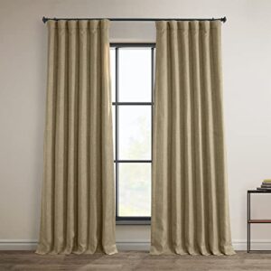 HPD Half Price Drapes Faux Linen Room Darkening Curtains for Bedroom 50 X 108, BOCH-LN18538-108 (1 Panel), Nomad Tan