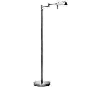 O’Bright Dimmable LED Pharmacy Floor Lamp, 12W LED, Full Range Dimming, 360 Degree Swing Arms, Adjustable Heights, Standing Lamp for Reading, Sewing, and Craft, ETL Listed, Brushed Nickel