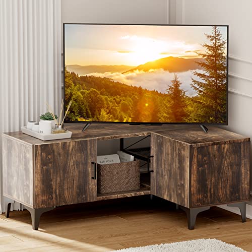 Pipishell Adjustable TV Console for up to 75 Inch TVs with 3 Assembly Options, TV Stand with Storage Cabinets & Cable Cutouts, Mid Century Modern TV Stand Holds up to 110 lbs, PIRTS05WN