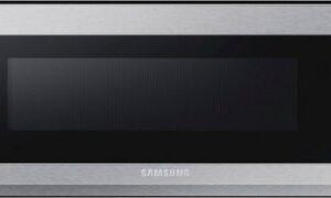 Samsung - 1.1 cu. ft. Smart SLIM Over-the-Range Microwave with 400 CFM Hood Ventilation, Wi-Fi & Voice Control - Stainless steel