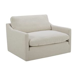 Amazon Brand – Stone & Beam Rustin Contemporary Deep-Seated Living Room Accent Chair, 48"W, Cream