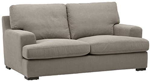Amazon Brand – Stone & Beam Lauren Down-Filled Oversized Loveseat Sofa, 74"W, Slate