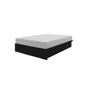 DHP Maven Upholstered Platform Bed with 11 Inch Height for Raised Mattress Support, No Box Spring Needed, Queen, Black Faux Leather