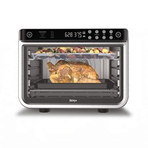 Ninja DT201 Foodi 10-in-1 XL Pro Air Fry Digital Countertop Convection Toaster Oven with Dehydrate and Reheat, 1800 Watts, Stainless Steel Finish, Silver